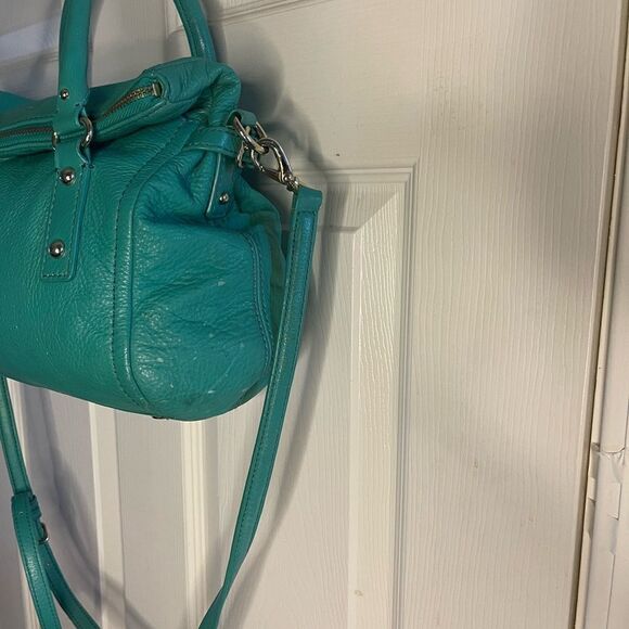 Kate Spade Cobble Hill turquoise green Leather Satchel/Crossbody bag . - Picture 7 of 15